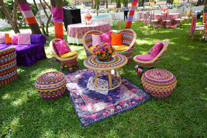 Lounge and Floral detail — Mehendi decor — St. Regis
